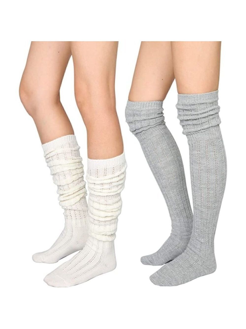 𝅺KNEE High Socks Lace Long Warm Stockings Boots Dress Slouch Winter Fall NWT